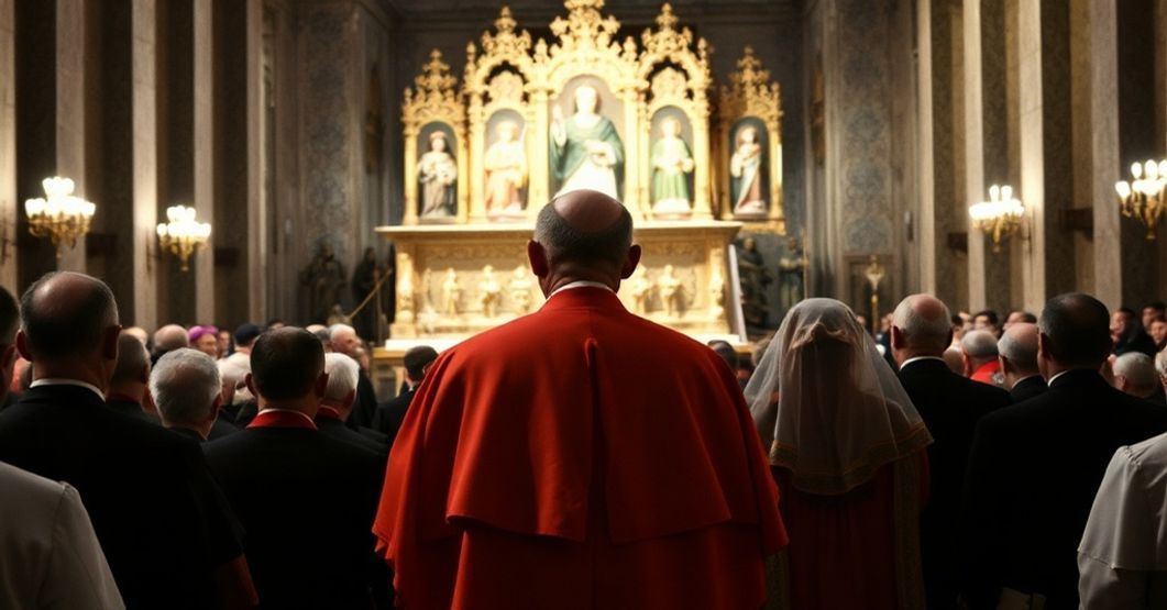 Vatican Basilica during 1959 canonization of Carlo da Sezze and Joaquina de Vedruna by John XXIII, highlighting the subversion of Catholic doctrine.