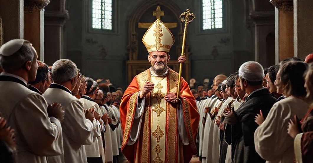 A solemn Catholic ceremony in Argentina with Bishop Antonio M. Aguirre and Saint Isidore the Farmer as the principal patron of the diocese of San Isidro.