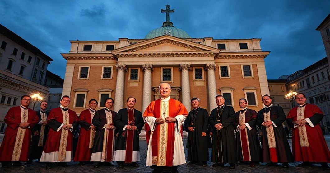 Critique of Institutional Complacency in Rome A critical depiction of the Pontifical North American College in Rome, highlighting institutional complacency and doctrinal drift under John XXIII.