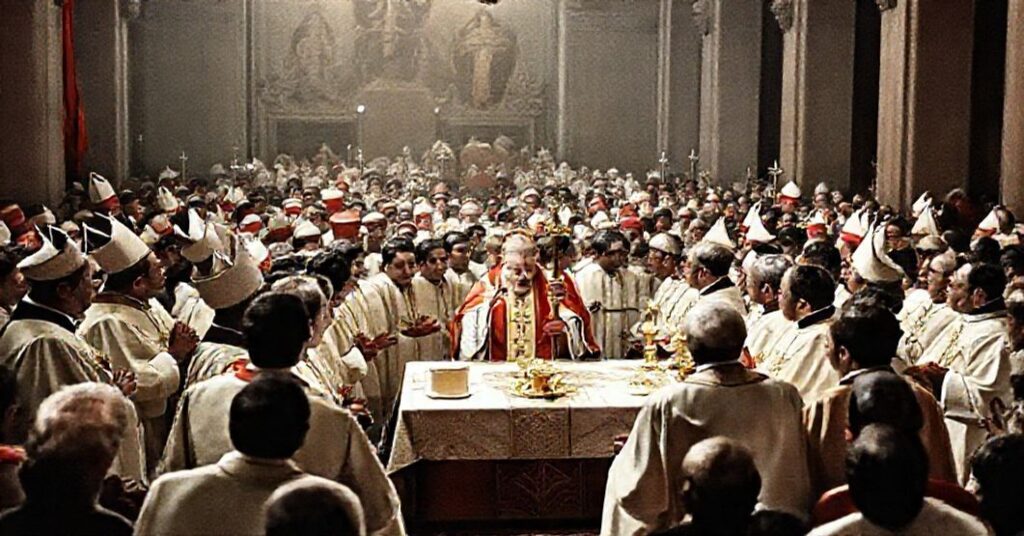 Eucharistic Congress in Piura, Peru, 1960 with Richard James Cushing as legate showing traditional Catholic reverence and conciliar subversion.