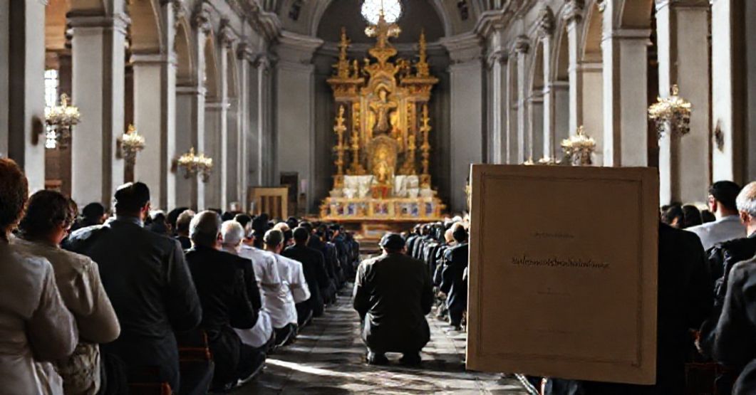 The Patriarchal Basilica of St. Mark in Venice: A Symbol of Tradition and Deviation A serene depiction of the Patriarchal Basilica of St. Mark in Venice, highlighting its religious significance and traditional liturgical elements.