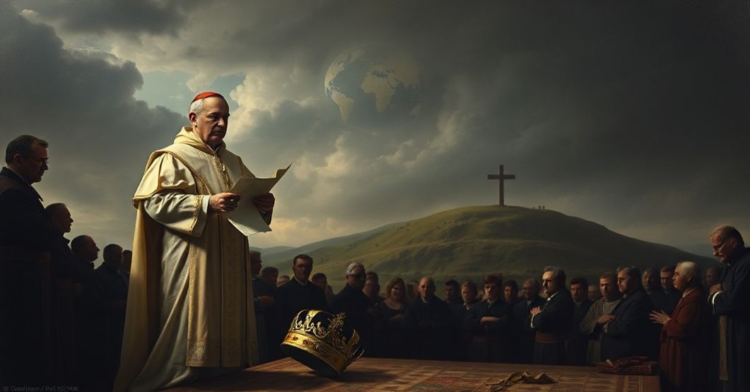 The Subversion of Christ's Kingship in Pacem in terris A somber depiction of the subversion of Christ's Kingship by Pacem in terris, highlighting the naturalistic and anthropocentric vision promoted by antipope John XXIII.