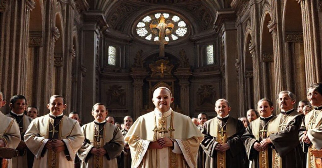 Image depicting Antipope John XXIII's creation of honorary canons in Roman basilicas before Vatican II.