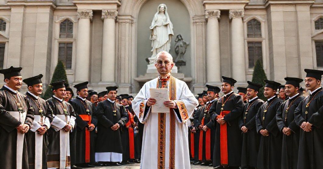 A historical depiction of the University of Santo Tomas in Manila, showcasing its Catholic heritage and scholarly tradition.